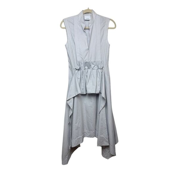 Acler Pinstripe Ruched High Lo Dress Sz. 2 US - Picture 2 of 12